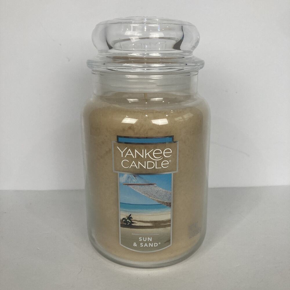 New Unburned Yankee Candle Sun and Sand Large 22 oz Jar Candle